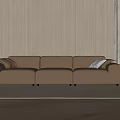 Modern One Word Multiplayer Sofa 3d model
