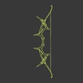 Modern Compound Bow Weapon Featuring Multiple Strings And Metallic Frame Structure 3d model