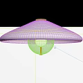 Modern Ceiling Light with Umbrella Shaped Shade and Spherical Bulb in Sleek Contemporary Design