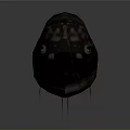 Unique Aquatic Fish With Dark Body Spotted Head Prominent Eyes And Fins