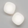 Two Modern White Square Ceiling Lights Featuring Smooth Surface And Simple Design 3d model