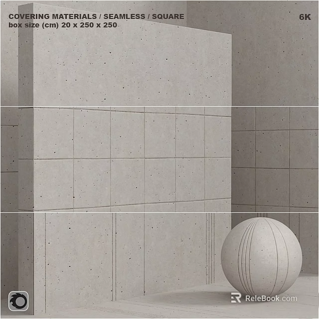 Contemporary Concrete Building Components With Square Panel Design And Spherical Accent 3d model 