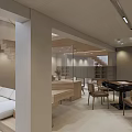 Modern Entertainment Room Interior With Comfortable Sofa Wooden Tables And Soft Lighting