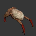 Game and Movie Character with White Round Body Red Long Legs Sharp Claws