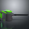 Handheld Gray And Green Computer Accessory With Long Nozzle And Ergonomic Design 3d model