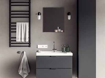 Modern sink basin cabinet model