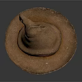 Classic Brown Distressed Cowboy Hat For Everyday Wear And Outdoor Use