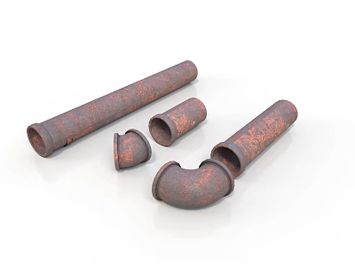 Industrial style corrosion pipe pipe metal pipe rust industrial pipe water pipe metal structure corrosion 3d model