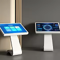Modern Standing All in One Machine With Interactive Display Screen Interface