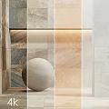 Stone Components Featuring Textured Surfaces Various Colors For Interior Walls And Sphere 3d model