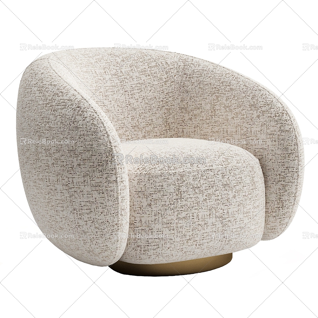 Modern Simple Single Sofa 3d model