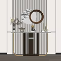 Modern end view table end view bar case 3d model