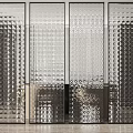 Modern glass partition 3d model