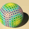 Colorful Geometric Patterned Sports Ball With Vibrant Multicolors For Physical Activity Equipment