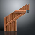 Wooden Staircase Structure With Carved Handrail And Detailed Wooden Planks Design