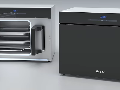 Galanz Modern Kitchen Appliances With Glass Door Oven And Digital Display Temperature Control 3d model