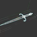 Classic Vintage Dagger With Ornate Handle And Sharp Metal Blade Design