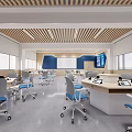 Modern classroom computer room 3d model