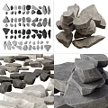 Various Types of Natural Stone and Wood Materials for Interior Design and Decor Projects