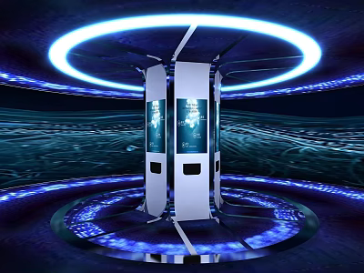 Science and Technology Future Exhibition Hall Display Space Interactive Screen Exhibition Props Beautiful Chen 3d model