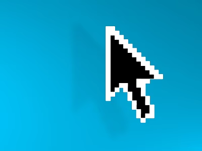 Pixel Style Computer Mouse With Black Design And White Border For Daily Use 3d model