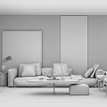 Modern Sofa Coffee Table Combination Simple 3d model