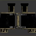 Vintage Black and Gold Binoculars With Metal Components And Classic Design