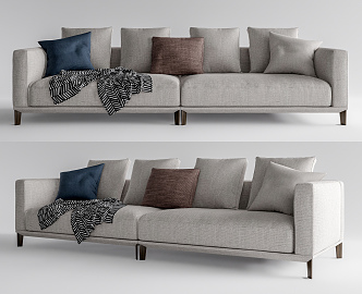 Modern double sofa 3d model