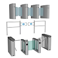 Modern gate machine automatic induction gate passage door 3d model