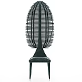 Elegant Modern Single Chair With Woven Backrest And Upholstered Seat Design