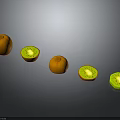 Fresh Fruit Display Featuring Whole Oranges And Sliced Kiwis With Green Flesh