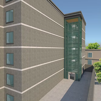 modern elevator outdoor elevator helicopter elevator sightseeing elevator 3d model