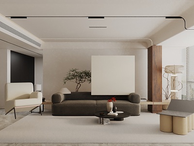 modern living room model