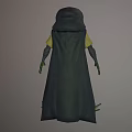 Anthropomorphic Frog Character With Large Eyes In Yellow Outfit Blue Cloak And Webbed Feet
