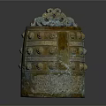 Ancient Chinese Bronze Bell With Dragon Shaped Ornaments Nipple Decorations And Intricate Patterns