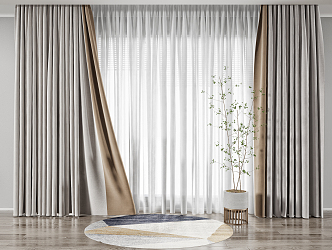 Modern Curtains 3d model