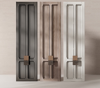 CCD hotel screen partition combination door panel 3d model