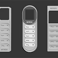 Three Modern White Electronic Remote Controls With Display Screens And Buttons