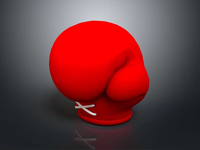 Soft Red Boxing Glove For Home Fitness Training And Daily Use 3d model