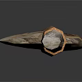 Handcrafted Wooden Decorative Pole With Rope Wrapped Base And Natural Texture