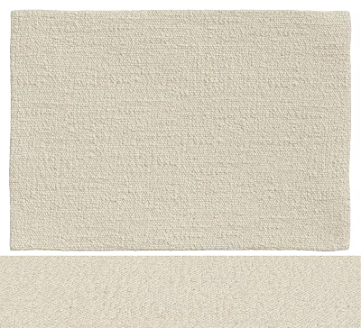 Beige Textured Square Carpet Soft For Modern Living Room Home Decor 3d model