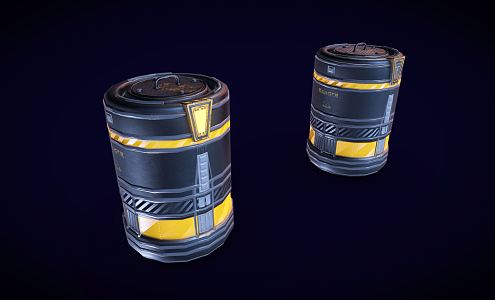 Industrial LOFT Barrel Sci-Fi Cyberpunk Barrel 3d model