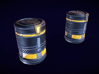 Industrial LOFT Barrel Sci-Fi Cyberpunk Barrel 3d model