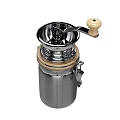 Stainless Steel Manual Spice Grinder Kitchen Appliance With Wooden Handle Design