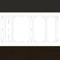 European-style lines carved lines 3d model