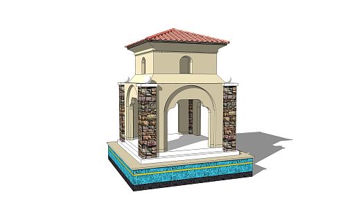 European-style Pavilion Spain 3d model