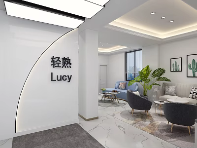 Lucy Bridal Shop Modern Elegant Interior With Comfortable Seating Green Plants And Bright Windows 3d model
