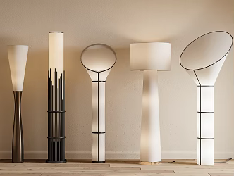 Cream Floor Lamp Art Floor Lamp Minimalist Floor Lamp Quiet Floor Lamp Cream Floor Lamp Metal Floor Lamp Floor Lamp 3d model