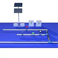 Industrial Equipment System Integrating Solar Panel Equipment Boxes Pipeline Valves And Monitoring Gauges