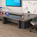 Meeting room table and chair display all-in-one table board 3d model
